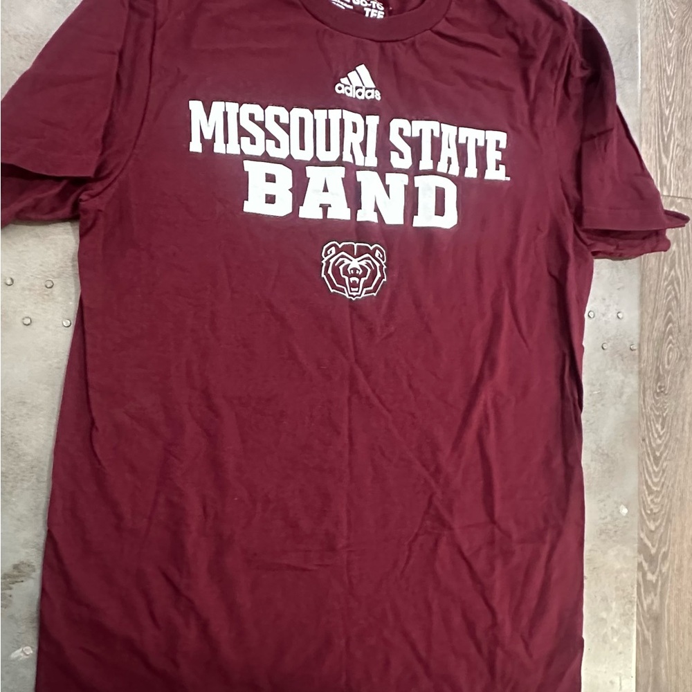 Adidas Maroon Go-To Tee with White Logo